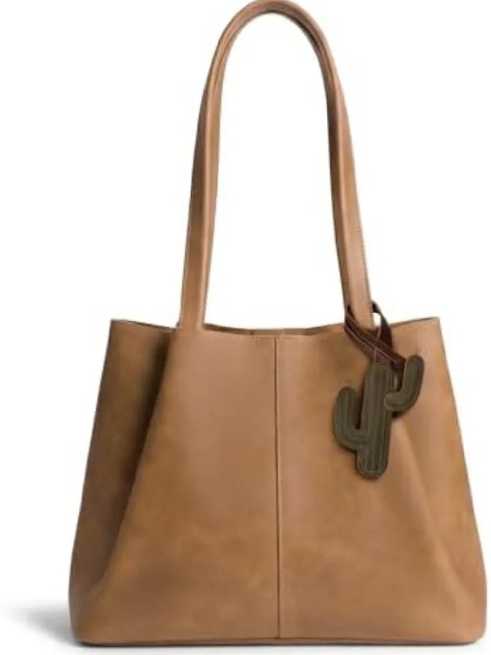Leather Cactus Bag Charm | Desert Plant Purse Accessory for Handbags & Backpacks